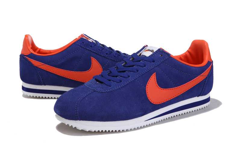 Nike Cortez Fur femme nike cortez blanche dark blue orange boutique en ligne